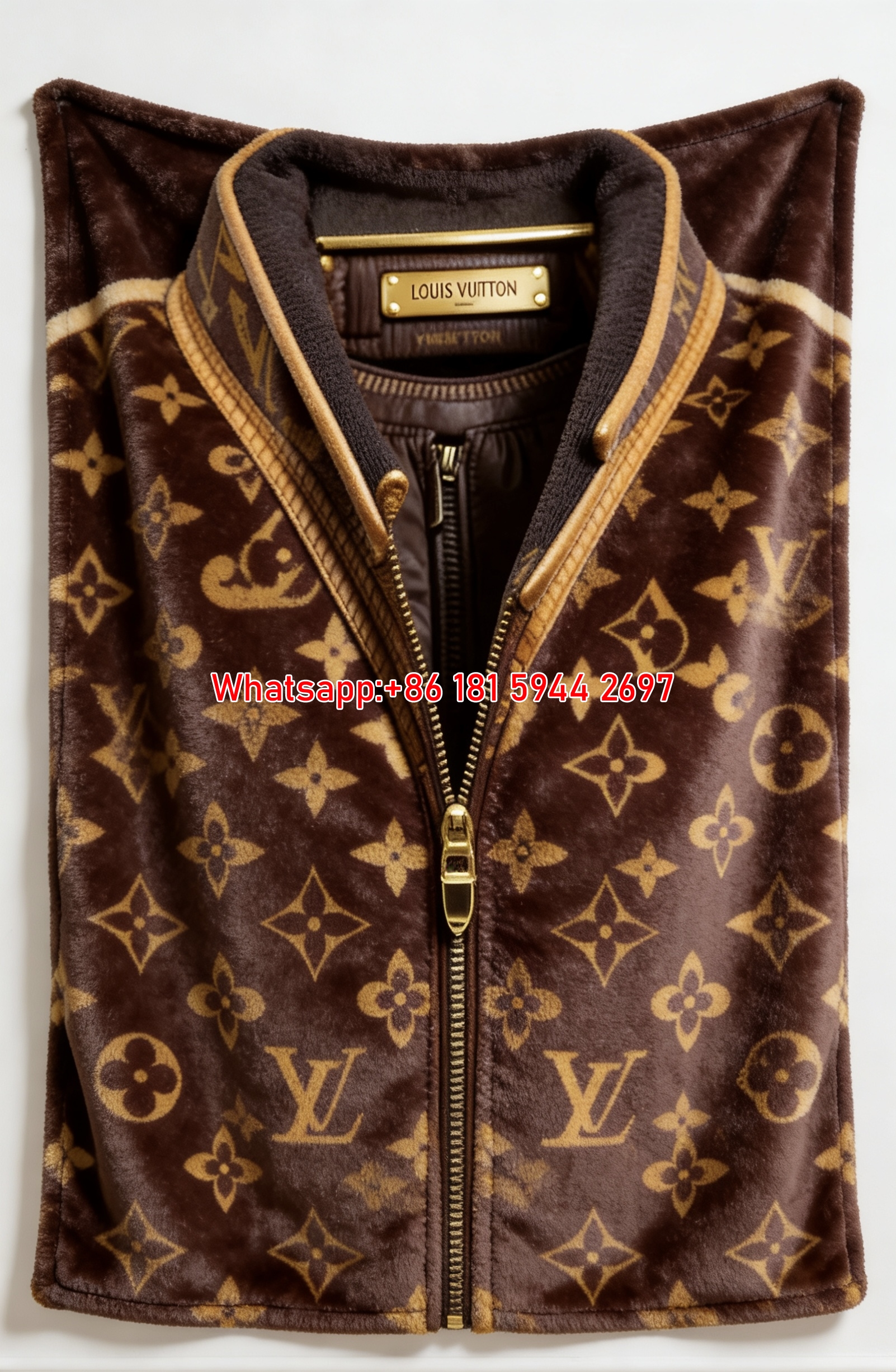 LV Monogram Jacket Blanket LV Leather Monogram Throw 065